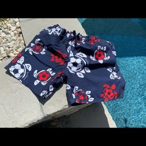 Navy with red and white soccer turtles 🐢 design
